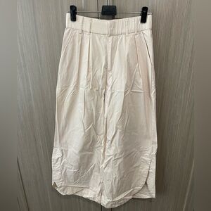 ZARA Wide Leg Pants XS | Made in Morocco | Neutral Beige